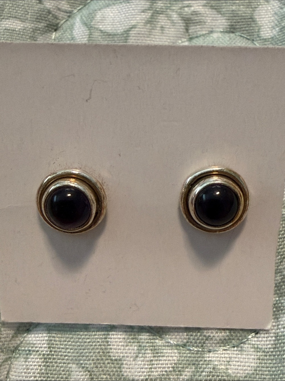 Dark Amethyst sterling silver studs